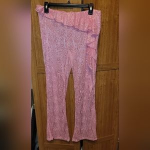 Shein size large sheer stretchy floral beach/casual pants
